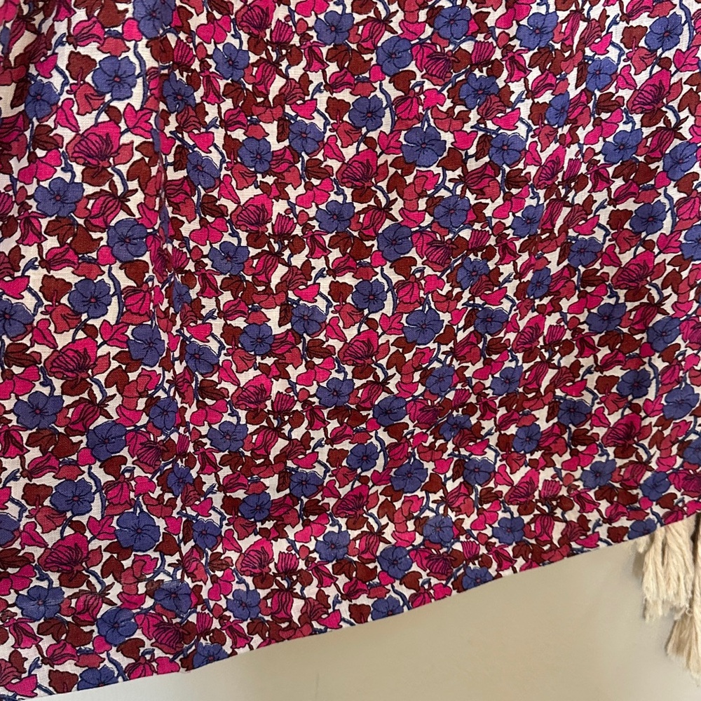NWT J.Crew Afternoon Linen Dress in Berry Floral L - Picture 7 of 8